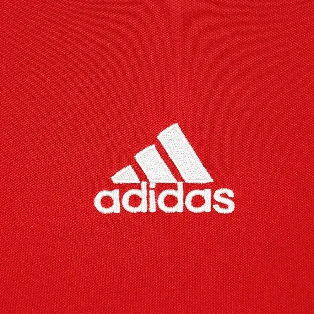 Adidas Youth Climacool Soccer Jersey Shirt Small (?) Red V-Neck Active 3 Stripes
